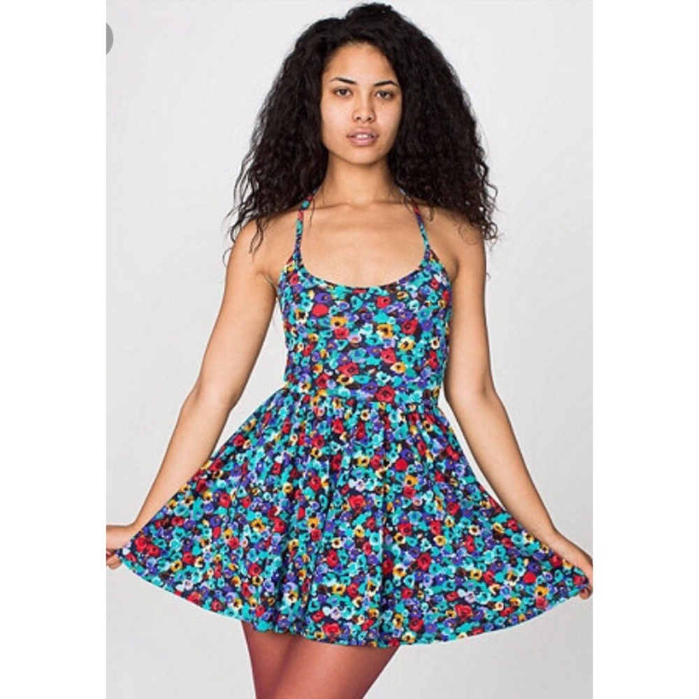 American Apparel Floral Skater Dress